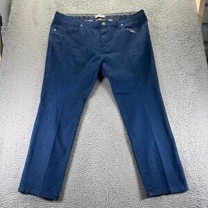 Paulo Solari Jeans Men's 46x32 Blue Cotton Denim Straight Leg Workwear Travel